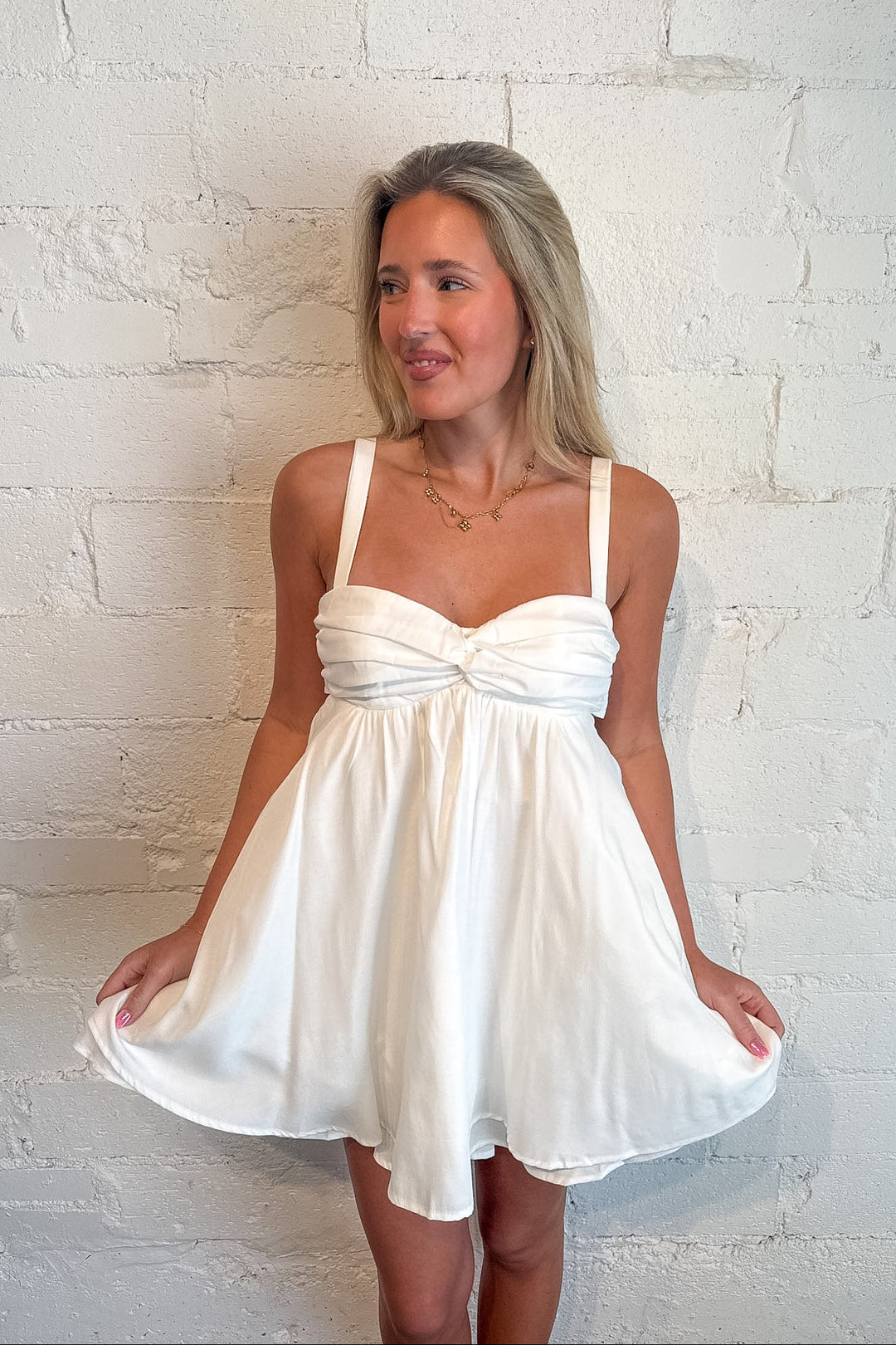 Mallory Mini Dress, White Mini Dress, Spring and Summer Dresses, Sorority Rush Dress, Mini Dress, Adeline Boutique, Dallas Boutique, Boutique Dresses