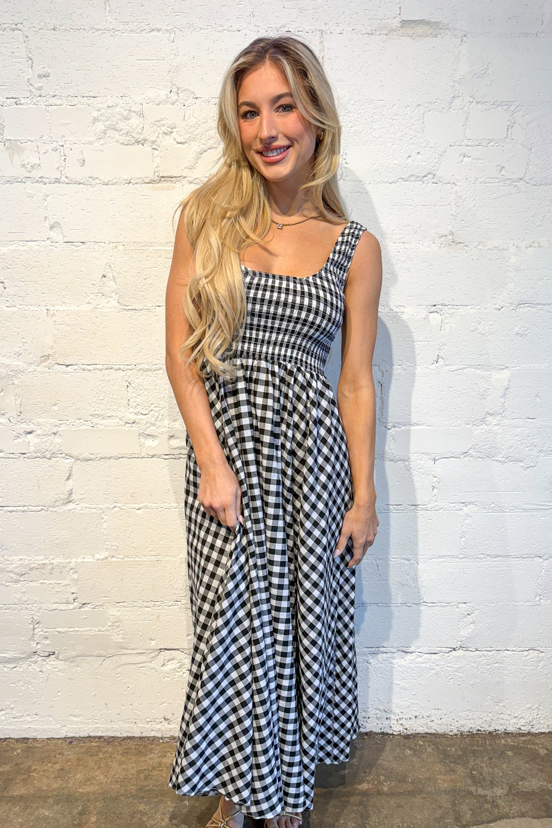 Maren gingham maxi dress, gingham dress, dress, dresses, maxi dress, dallas boutique, boutique