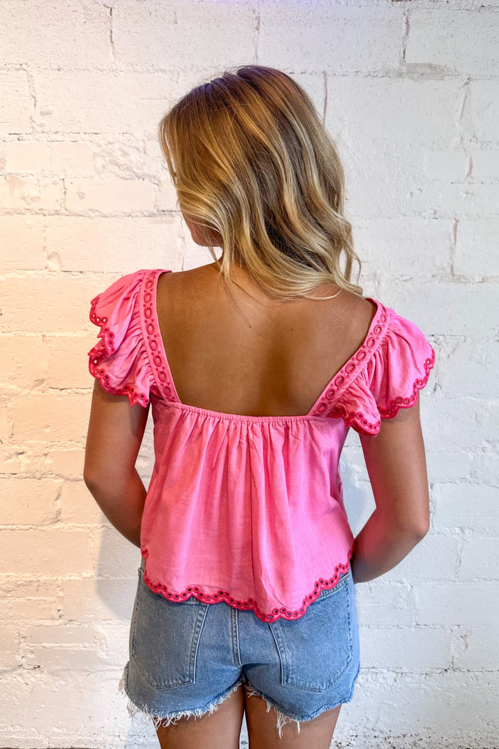 Meadow Stitch Top, Tops, Summer Tops, Lace Top, Adeline Boutique, Dallas Boutique, Boutiques 