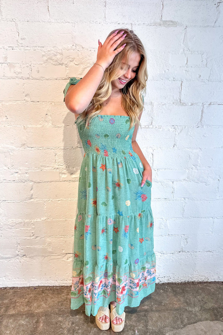 Mermaids Garden Maxi, Maxi Dress, Adeline Boutique, Dallas Boutique, Boutique Dresses, Vacation Dress, Summer Styles