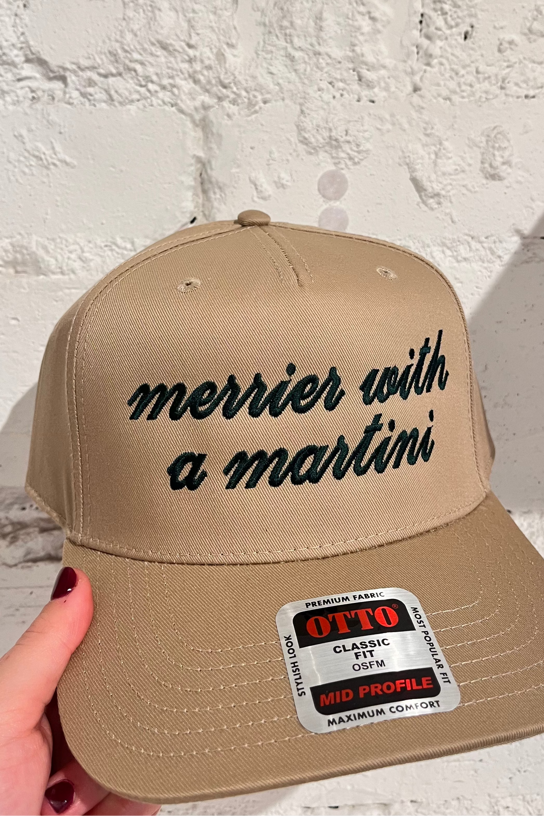 Merrier with a Martini Trucker Hat, Adeline Boutique, Dallas Boutique, Gift Ideas, Accessories, Hats