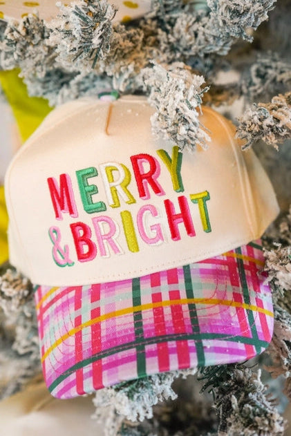 trucker hat, merry and bright trucker hat, merry & bright trucker hat, holiday trucker hat, christmas trucker hat 