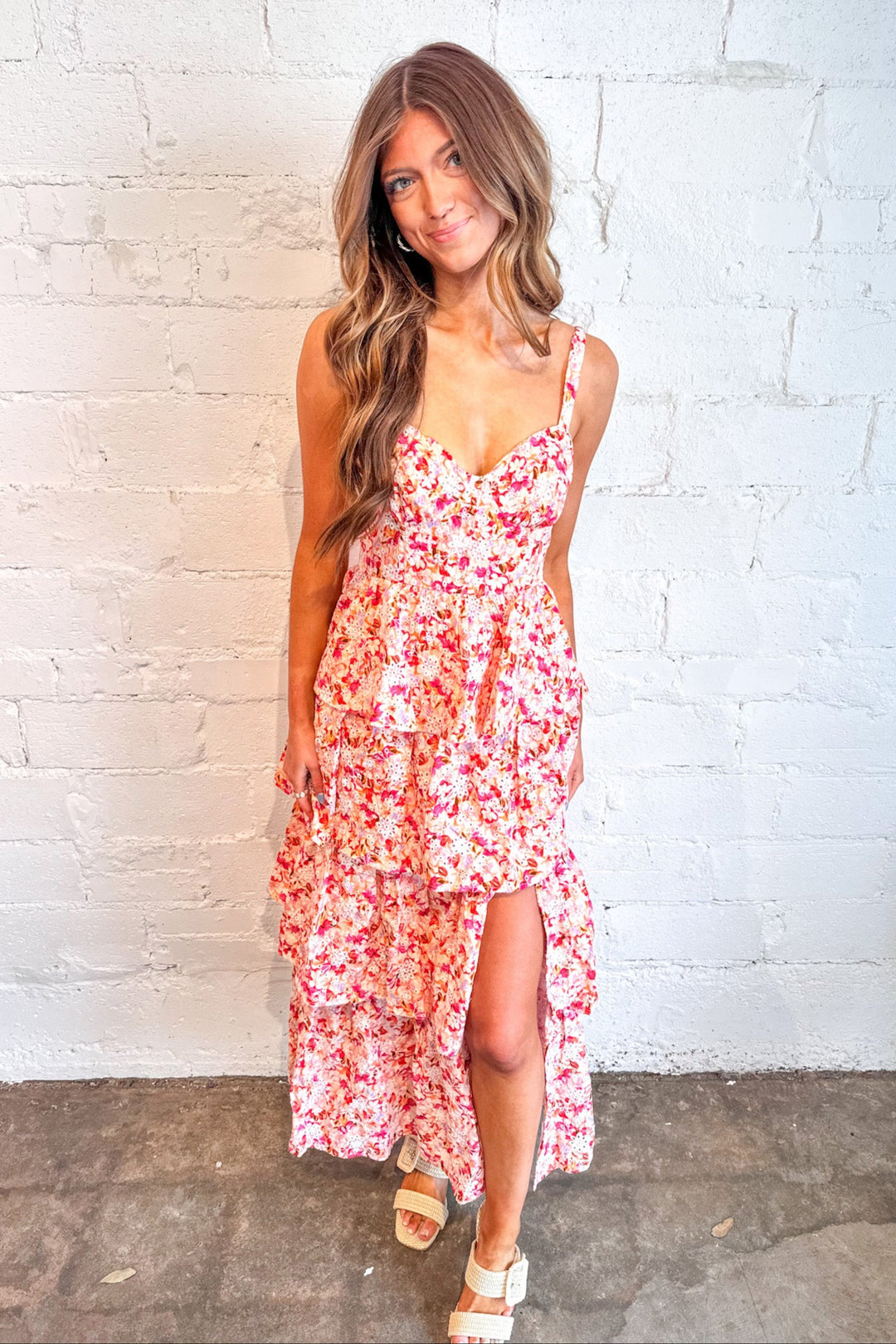 Midsummer Eyelet Tiered Maxi, Maxi Dress, Dresses, Adeline Boutique, Dallas Boutique, Wedding Guest Dress