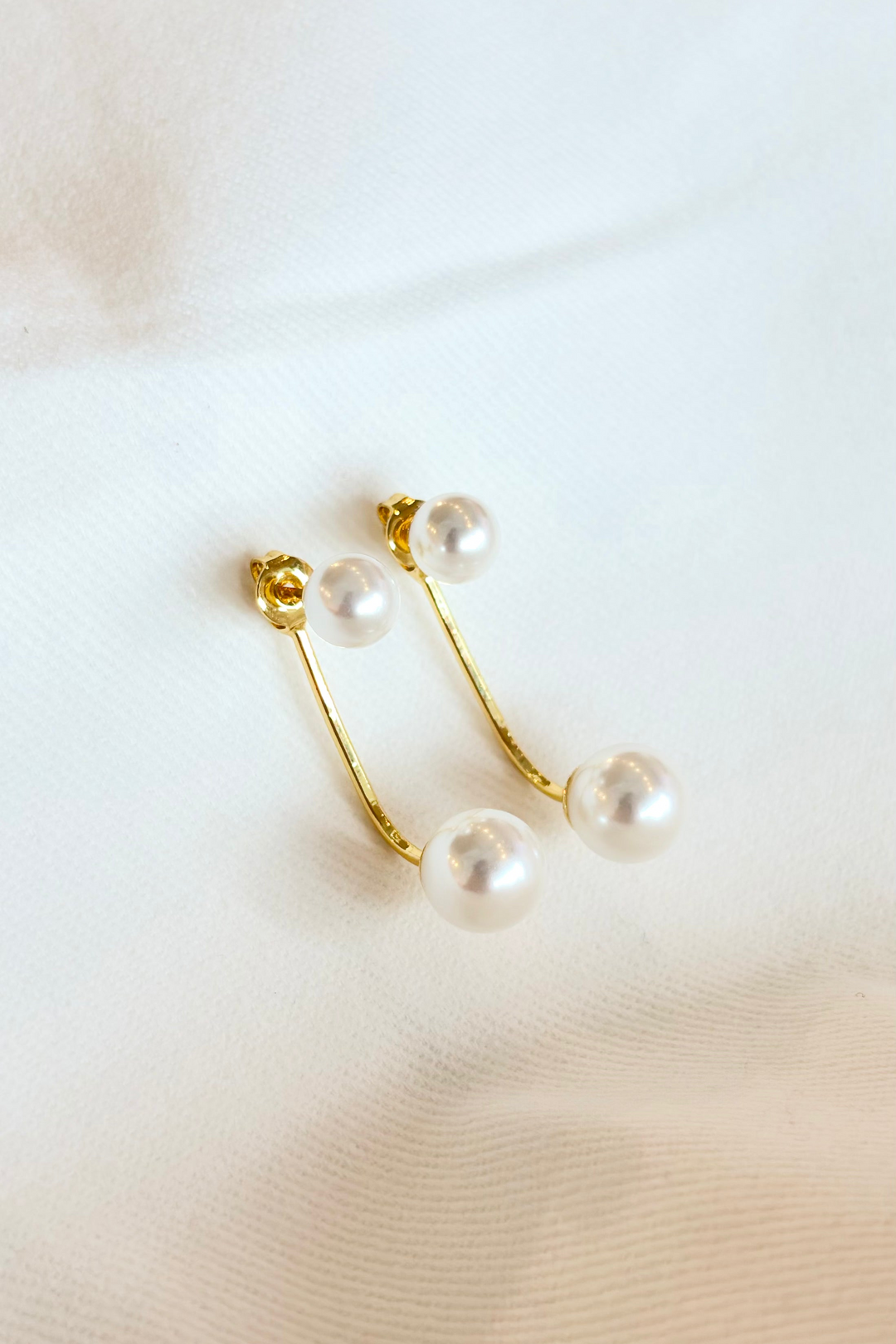 Modern Dual Pearl Earrings, adeline boutique, dallas boutique, boutique