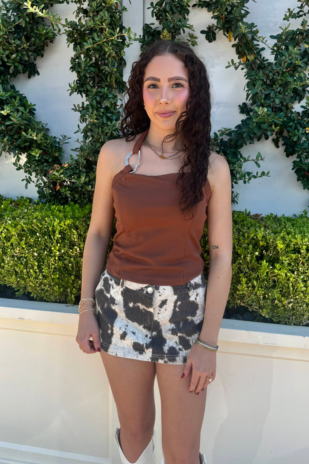 Moo Moo Mini Skort, Cow Print, Animal Print, Adeline Boutique, Mini Skirt, Skirt, Rodeo Outfit, Country Concert Outfit, Dallas Boutique