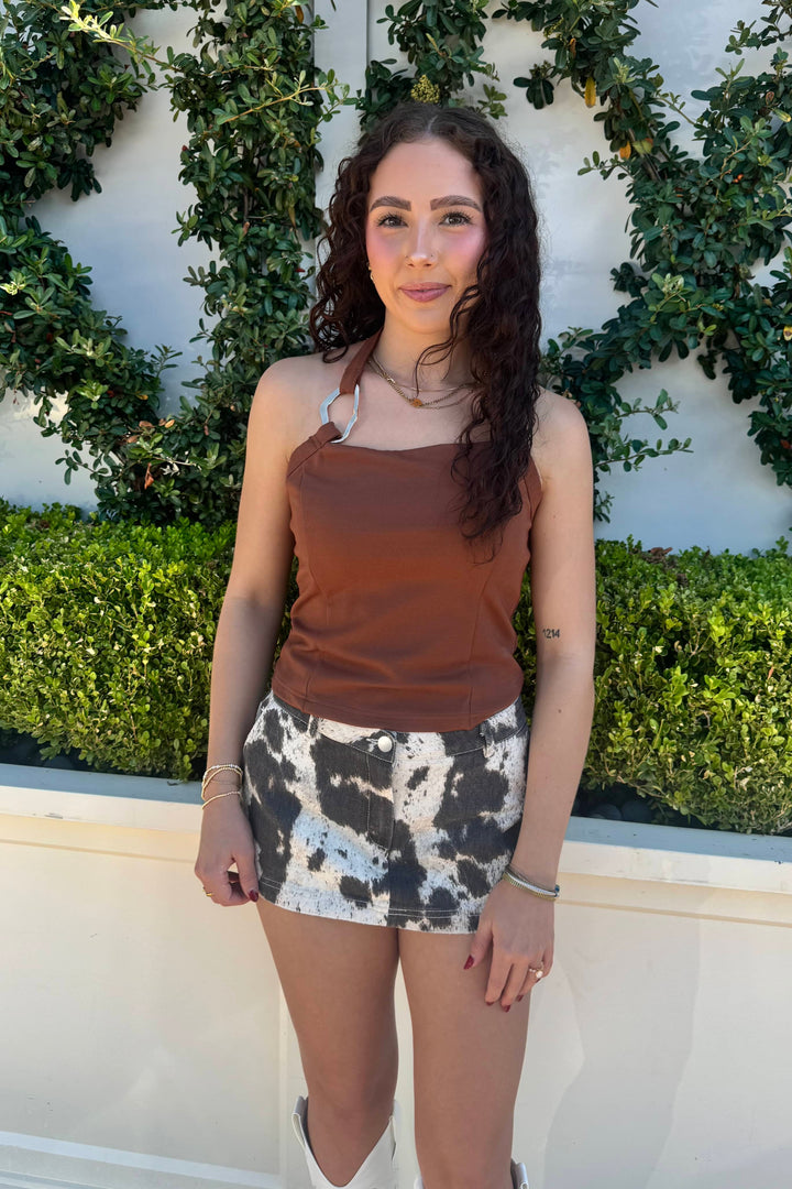 Moo Moo Mini Skort, Cow Print, Animal Print, Adeline Boutique, Mini Skirt, Skirt, Rodeo Outfit, Country Concert Outfit, Dallas Boutique
