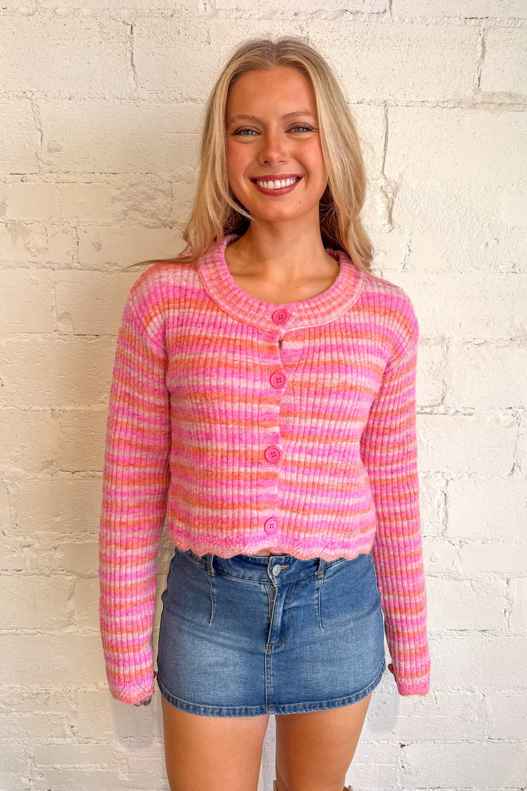 Multi Color Ribbed Cardigan, Cardigan, Sweater, Cropped sweater, Knit Sweater, Long Sleeve Top, Tops, Adeline Boutique, Dallas Boutique, Women's Clothing Boutique