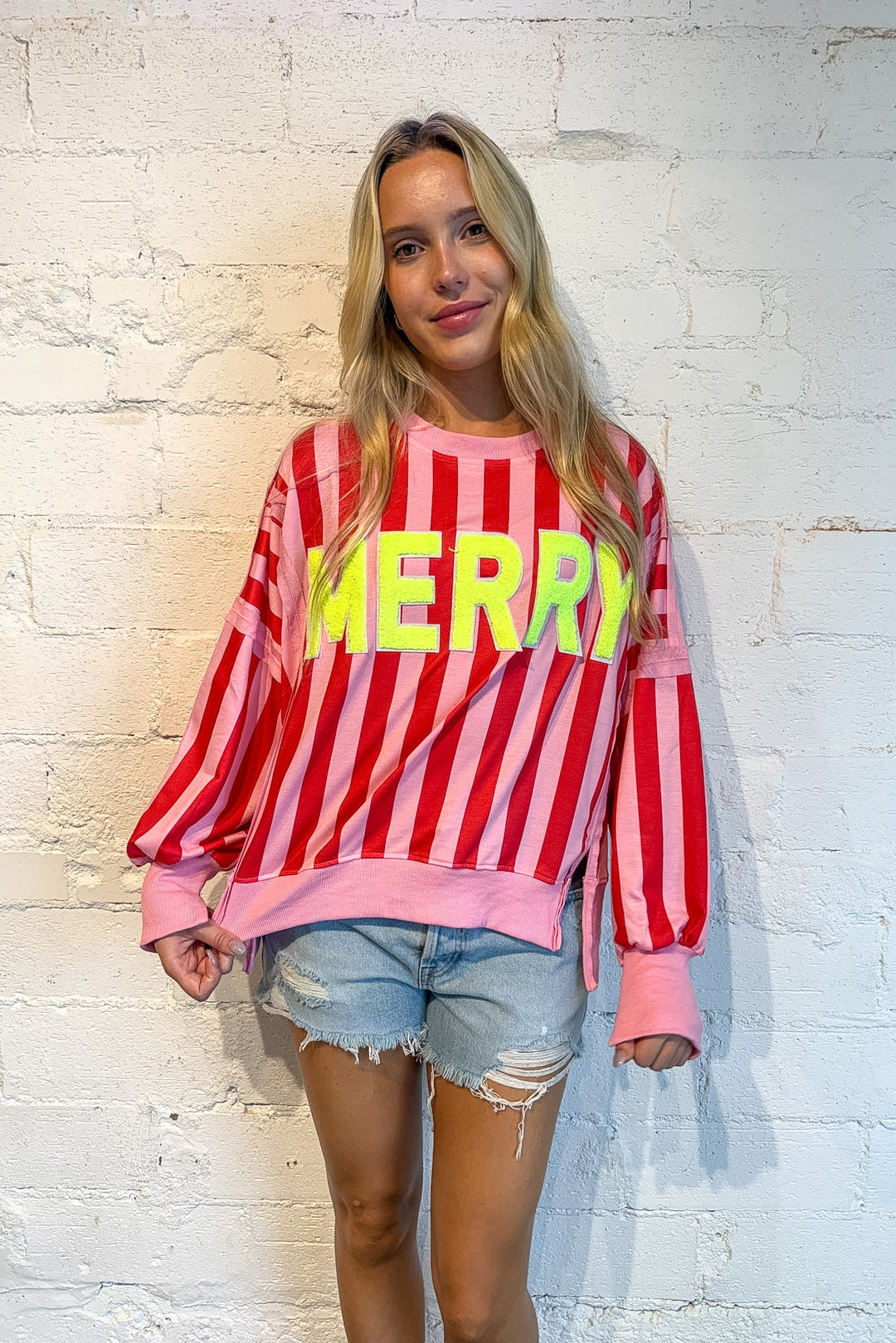 Neon Holly Jolly Sweatshirt, Neon Sweater, Christmas Sweat Shirt
