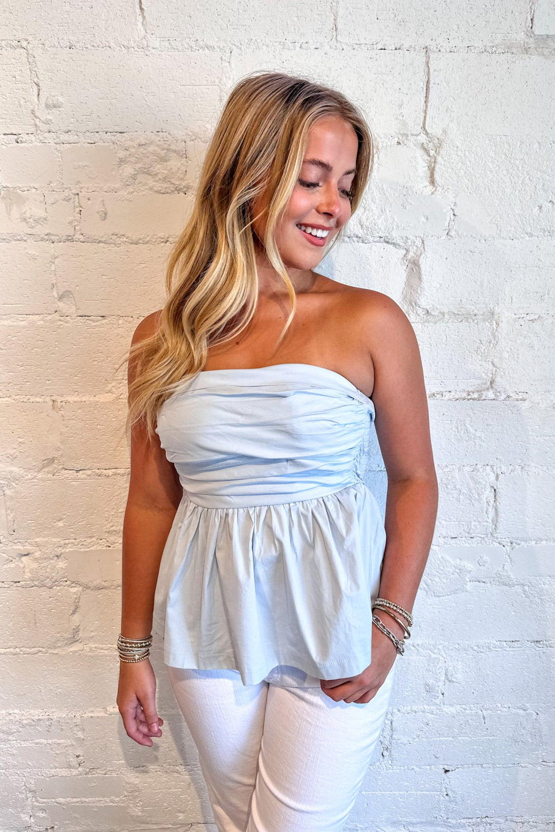 Nola Peplum Tube Top, Tube Top, Summer Styles, Adeline Boutique, Dallas Boutique, Boutiques, Tops