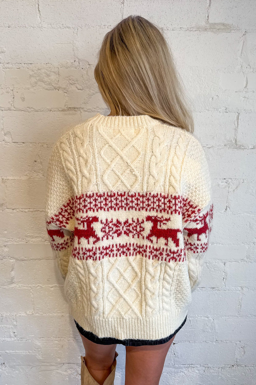 Nordic Holiday Sweater, Christmas Sweater, Sweaters, Adeline Boutique, Dallas Boutique, Holiday Sweaters, Knit Sweaters, Women's Clothing Boutique