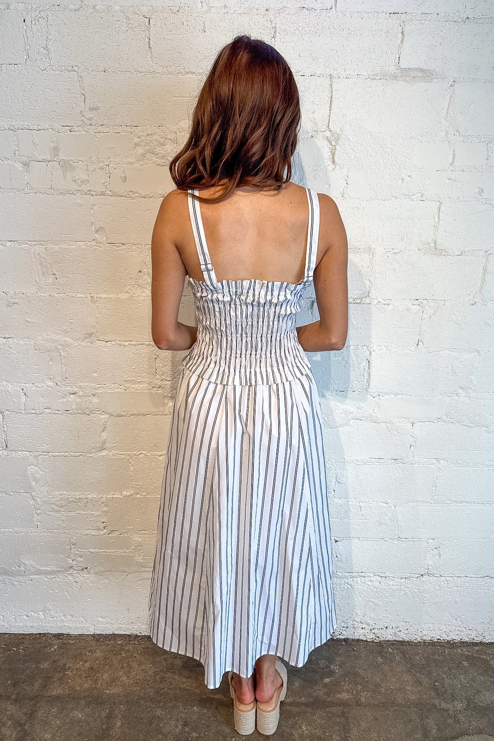 Nova Striped Midi Dress, Maxi Dress, Maxi Striped Dress, White Maxi Dress, Spring and Summer Dresses, Vacation Dresses, Adeline Boutique, Dallas Boutique