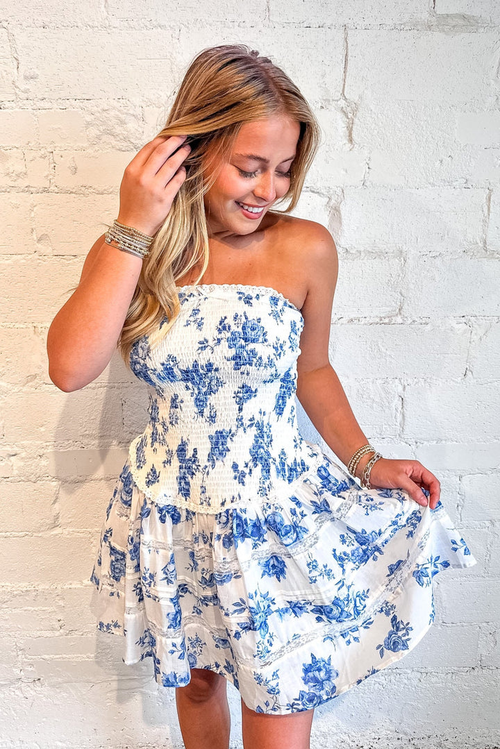 Ocean Petals Dress, Tube Dress, Spring and Summer Dresses, Adeline Boutique, Dallas Boutique, Boutique Dresses, Floral Dress