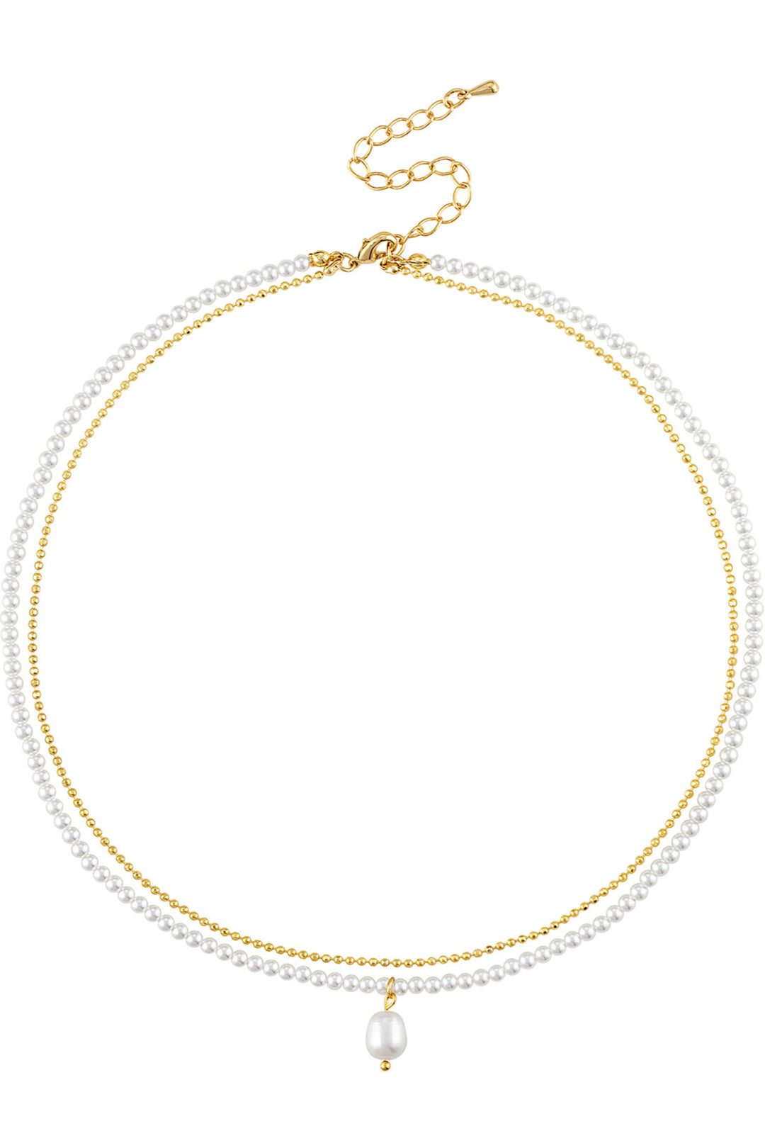 Opaline Double Layer Necklace, Pearl Necklace, Necklace, Jewelry, Accessories, Adeline Boutique, Dallas Boutique