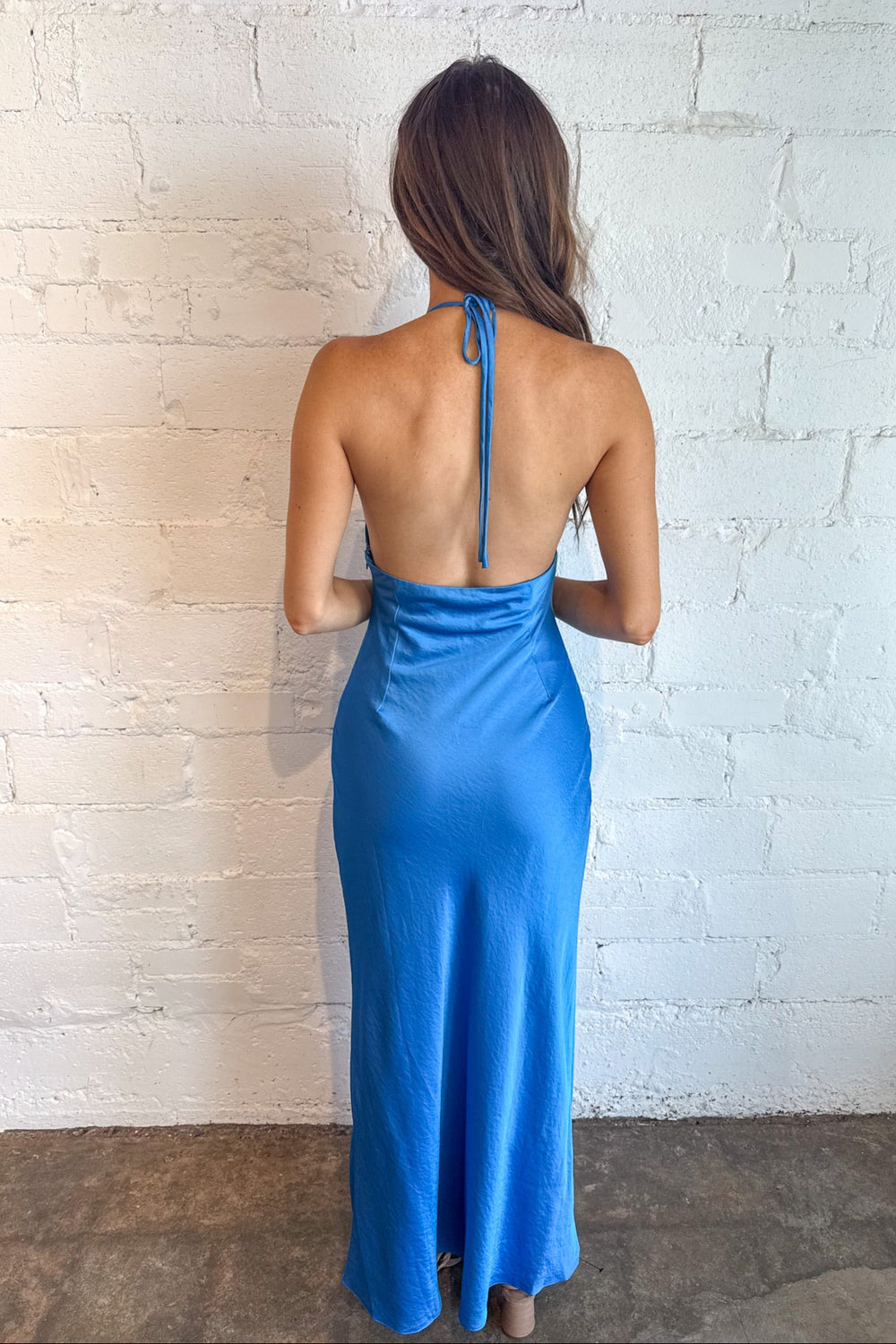 Otis Dress, Maxi Dress, Dresses, Satin Halter Dress, Halter Dress, Wedding Guest Dress, Formal Dress, Adeline Boutique, Dallas Boutique, Boutique Clothing