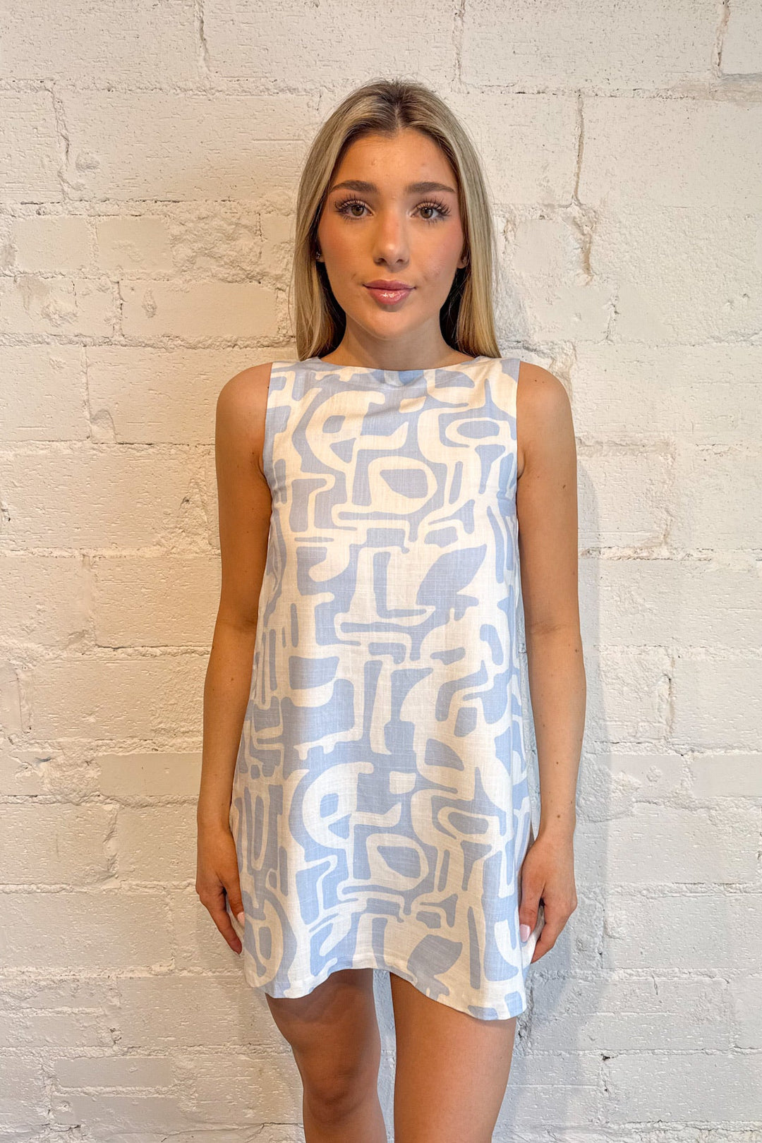 Pastel Boat Neck Mini Dress Pastel Boat Neck Mini Dress