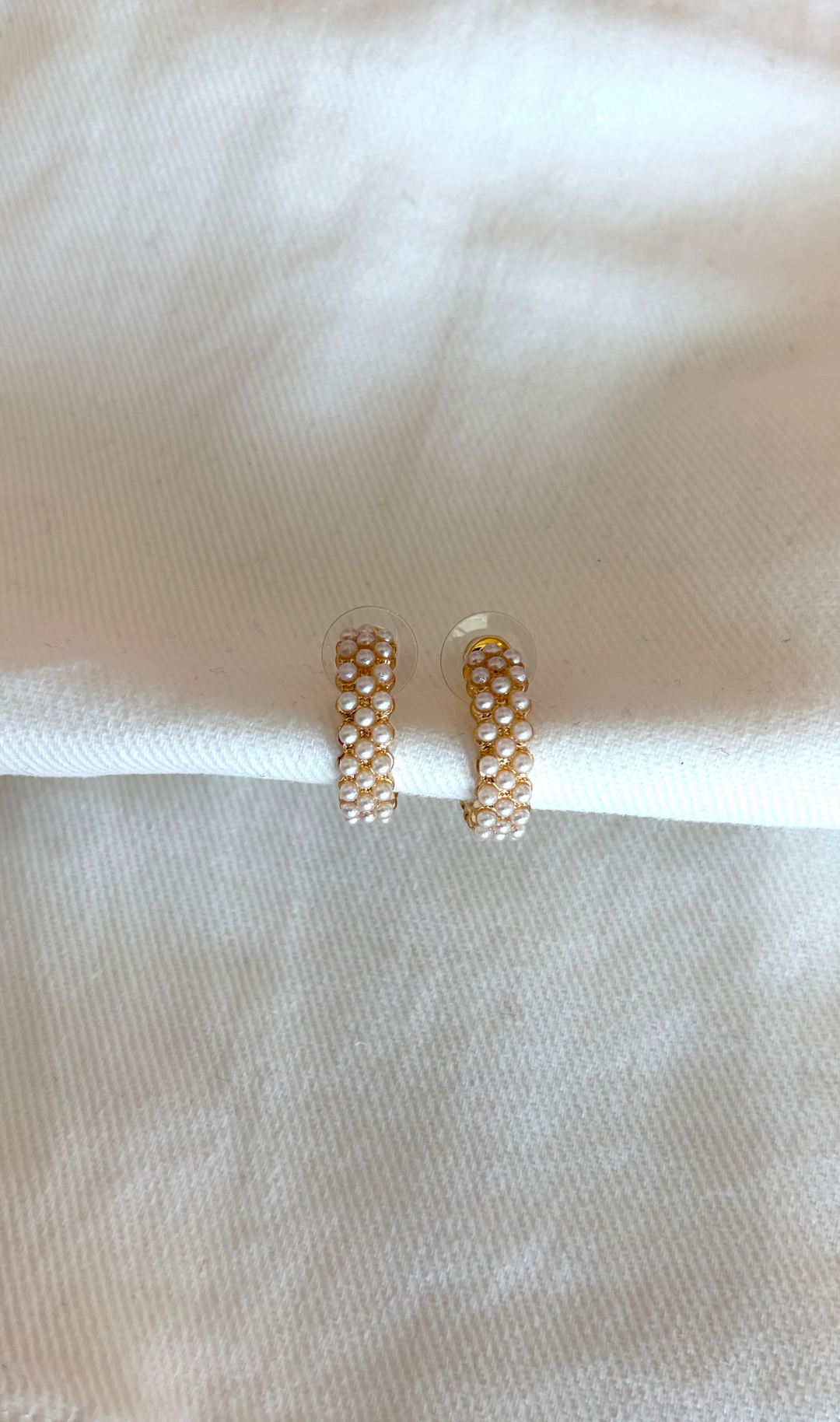 Pearl Bloom Hoops, adeline boutique, dallas boutique, boutique