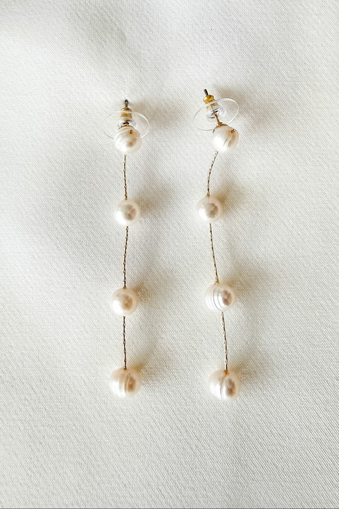Pearl Strand Drop Earrings, Drop Pearl Earrings, Wedding Jewelry, Adeline Boutique, Dallas Boutique