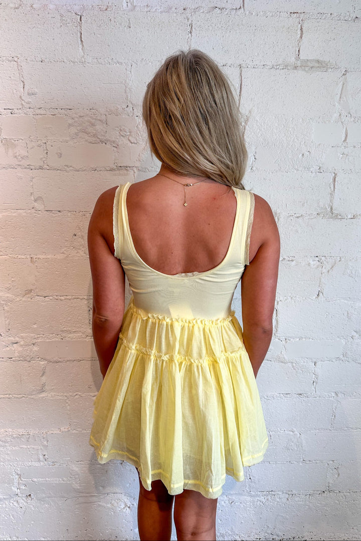 Petal Breeze Mini Dress, Spring Dress, Yellow Dress, Adeline Boutique, Dallas Boutique, Boutique Dresses, Spring and Summer Styles, Vacation Dress