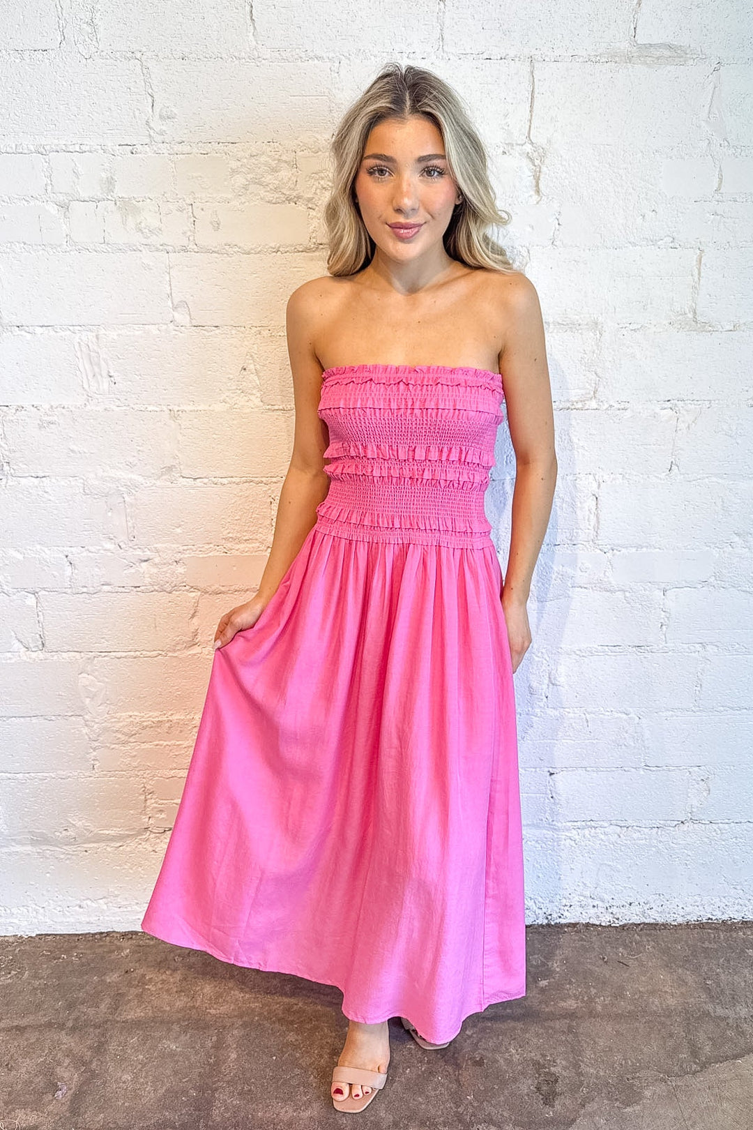 pink maxi summer dress Blushing Rose Maxi Dress – Adeline