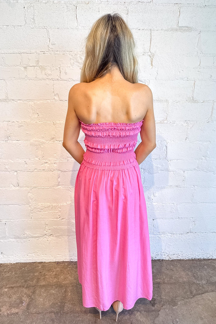 Blushing Rose Maxi Dress, Strapless Maxi Dress, Maxi Dress, Adeline Boutique, Dallas Boutique, Women's Dresses, Spring and Summer Dresses, Vacation Styles