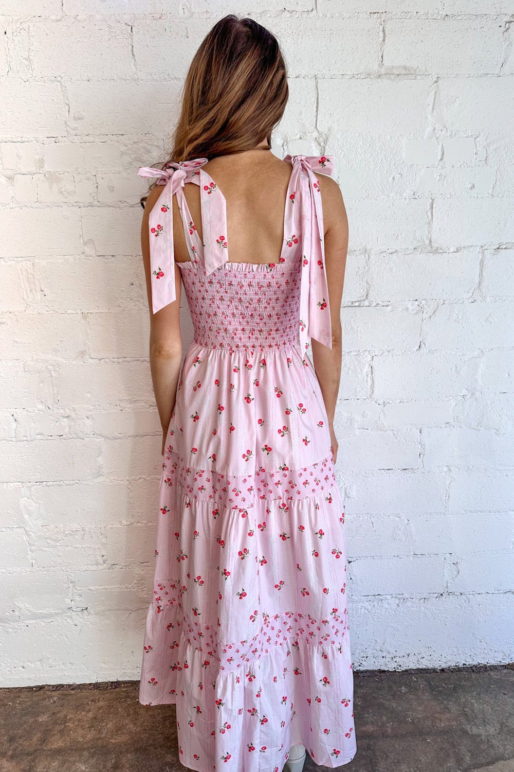 Pink Cotton Floral Maxi Dress, Maxi Dress, Floral Dress, Adeline Boutique, Boutique Dresses