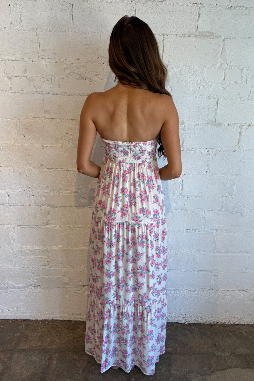 Pink Flower Powder Dress, Maxi Dress, Summer Styles,Vacation Styles, Dresses, Summer Dresses, Maxi