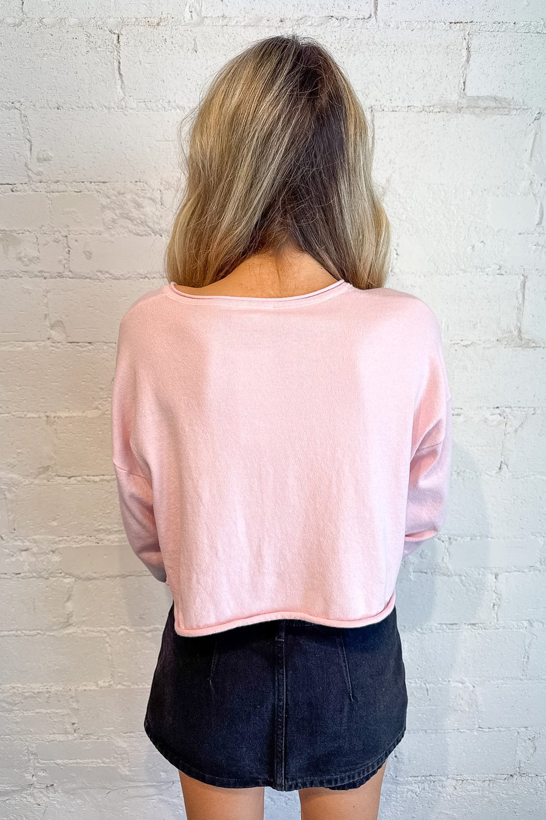 Katie Cropped Sweater, Knit Tops, Sweaters, Long Sleeve Tops, Adeline Boutique, Dallas Boutique