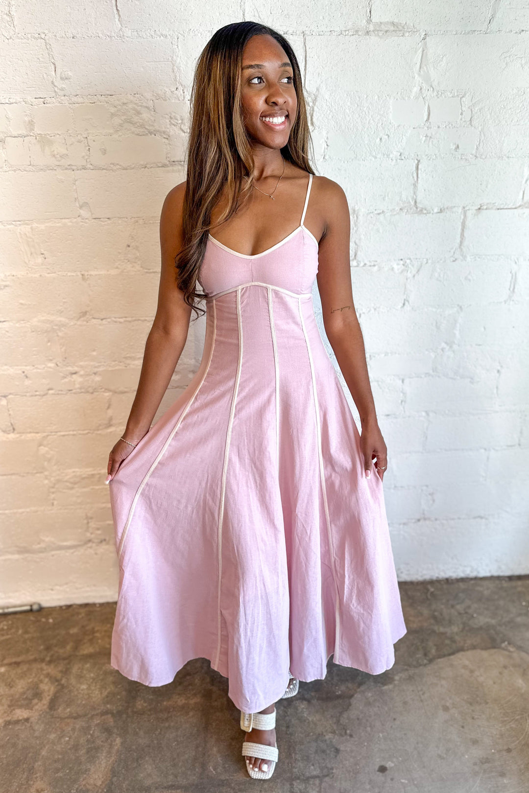 Modern Flair Midi Dress, Maxi Dress, Easter Dress, Brunch Dress, Adeline Boutique, Dallas Boutique