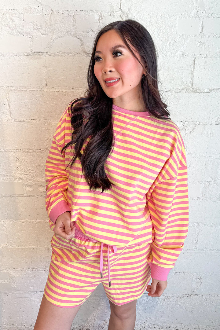 The Weekend Edit Shorts, Shorts, Bottoms, Loungewear, Sets, Matching Sets, Two Piece Set, Striped Set, Spring Styles, Adeline Boutique, Dallas Boutique, Short Set