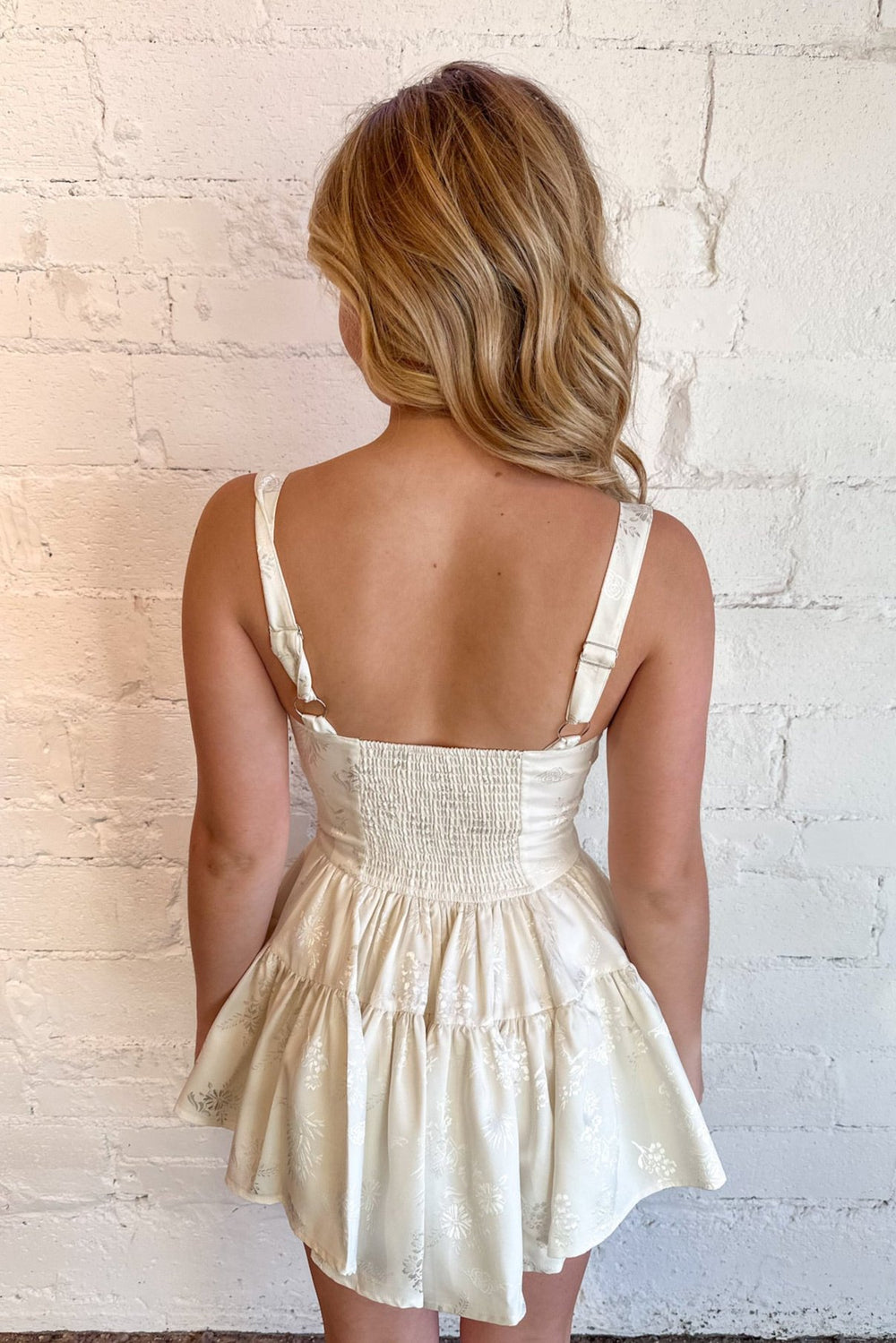 Pipa Satin Floral & Lace Flared Romper, Romper, Dresses and Rompers, Adeline Boutique, Floral Dress