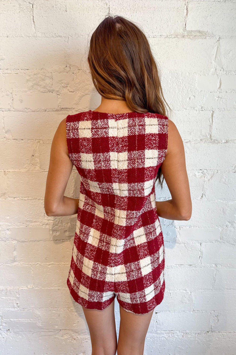 Plaid Tweed Romper, Romper, Fall Styles, Fall Arrivals, Adeline Boutique, Dallas Boutique, Plaid Romper, Fall Outfits