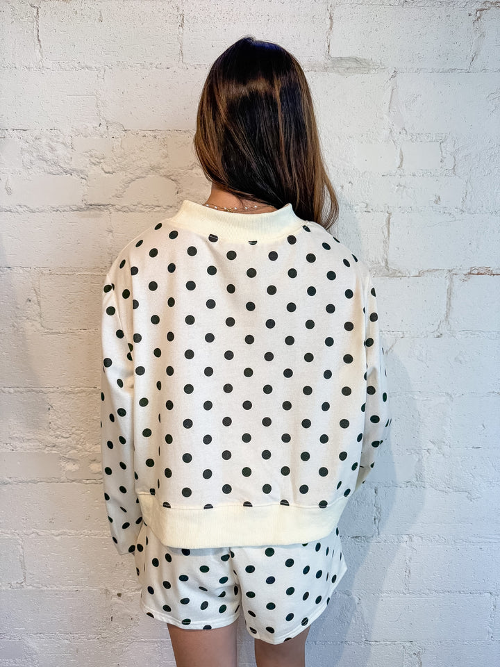 
Polka Party Shorts White, Sweatshorts, lounge shorts