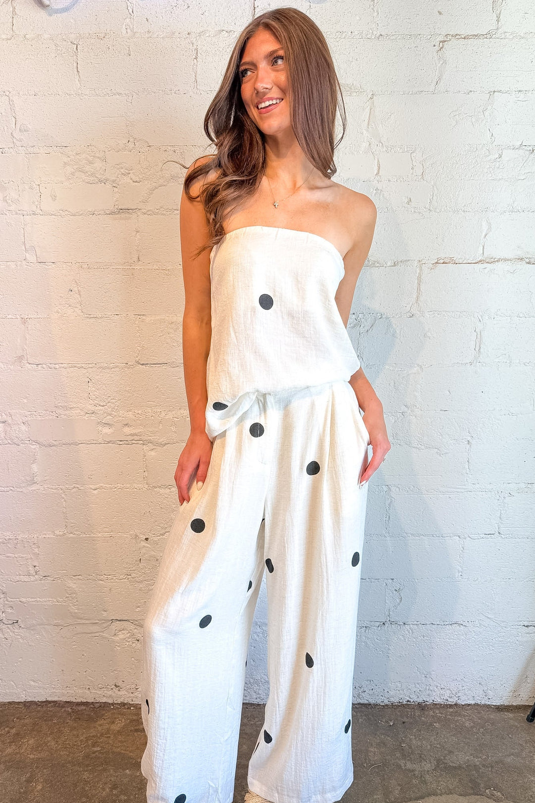 Polka dot matching set, matching set, polka dot, polka dot pants 