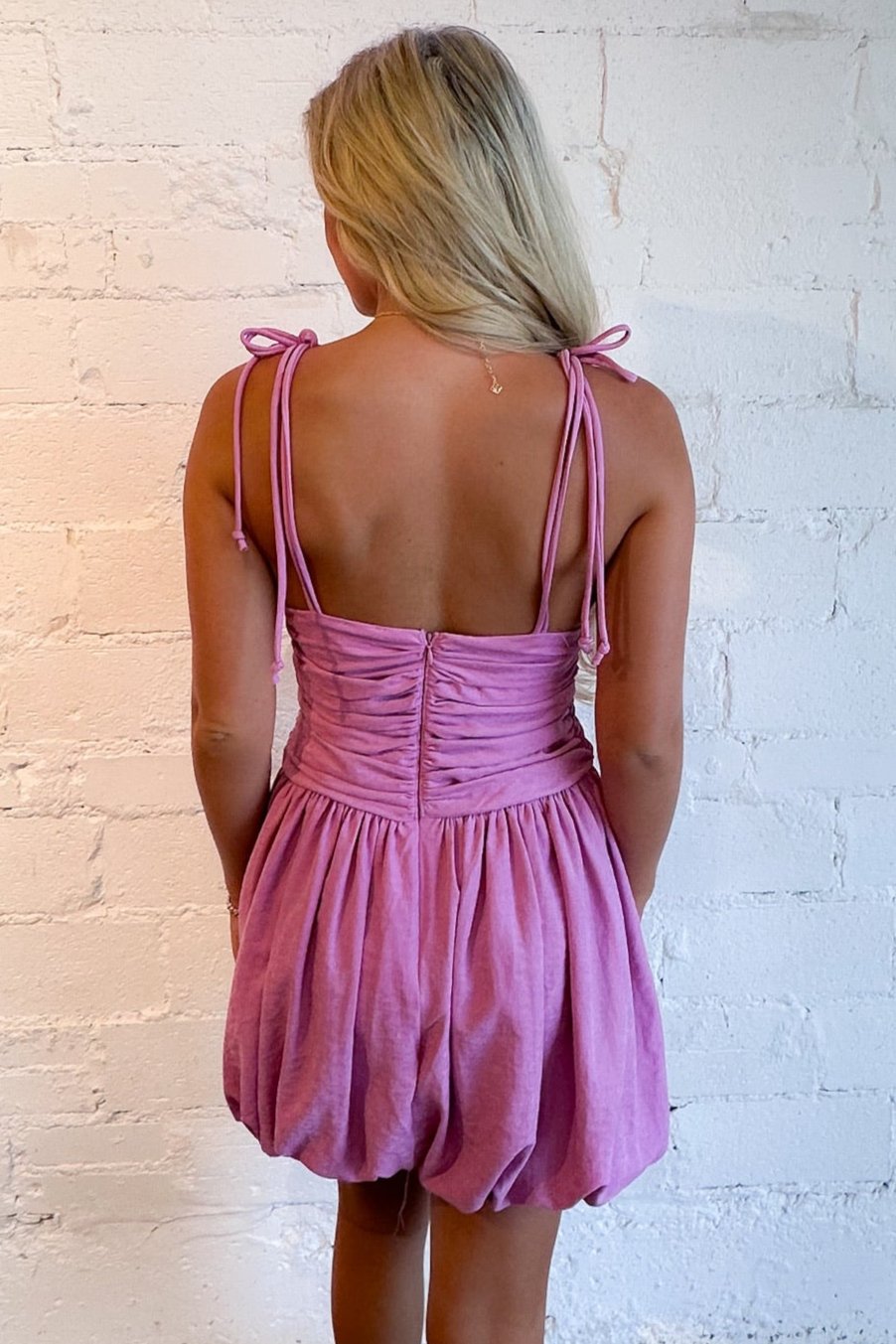 Pops of Charm Bubble Hem Mini Dress, Pink Dress, Pink, Womens Boutique, Boutique