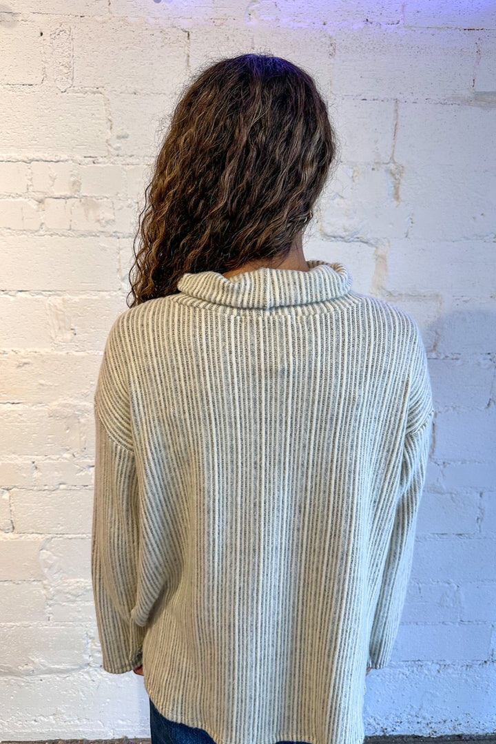 Project Social Juniper Brushed Funnel Neck Top, Sweater, Knit Top, Turtleneck, Adeline Boutique 