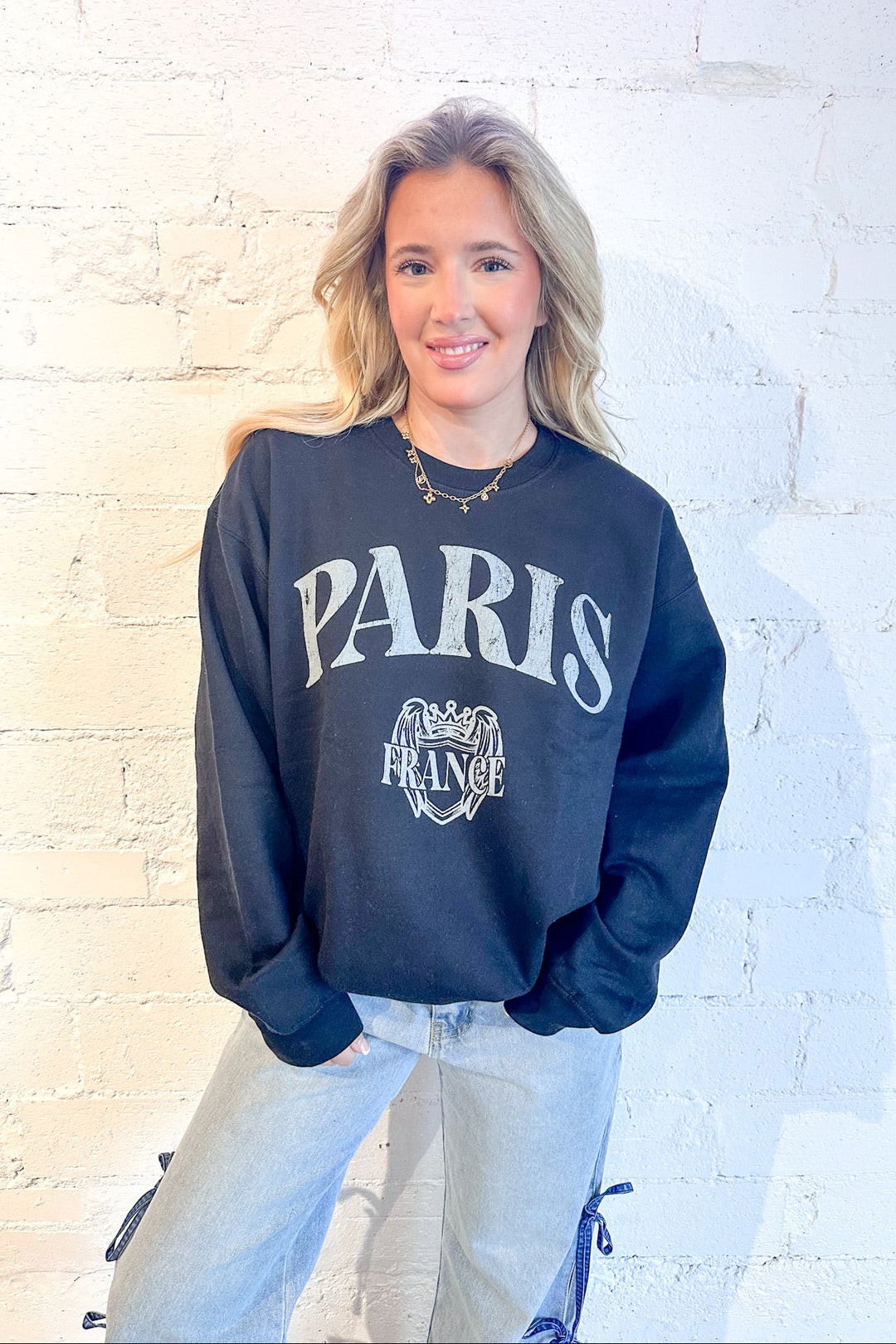 Project Social Paris Sweatshirt, Graphic Sweatshirt, Sweatshirt, Adeline Boutique, Dallas Boutique 