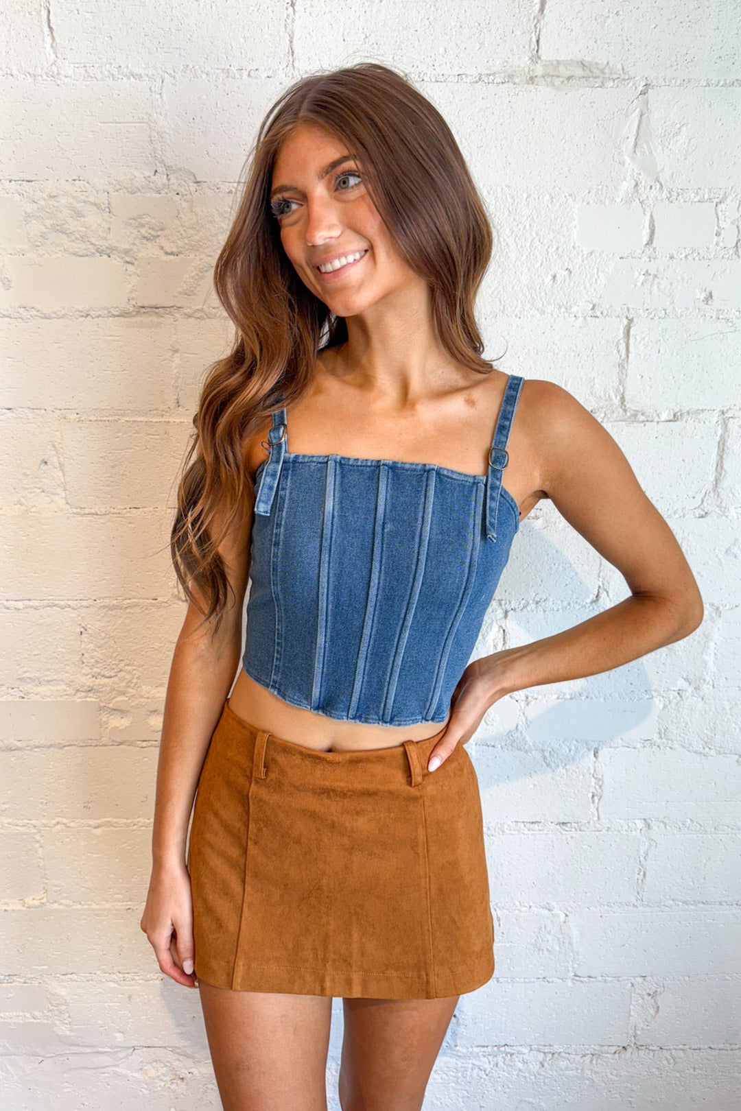 Pumpkin Spice Mini Skort, Mini Skort, Suede Mini Skirt, Bottoms, Fall Outfits, Country Concert Outfit, Rodeo Outfit, Adeline Boutique, Dallas Boutique, Boutique Clothing
