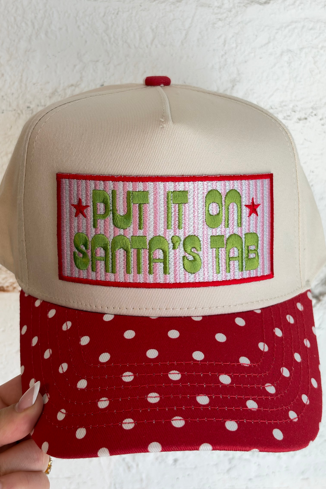 Put it on Santa's Tab Hat, adeline boutique, dallas boutique, boutique