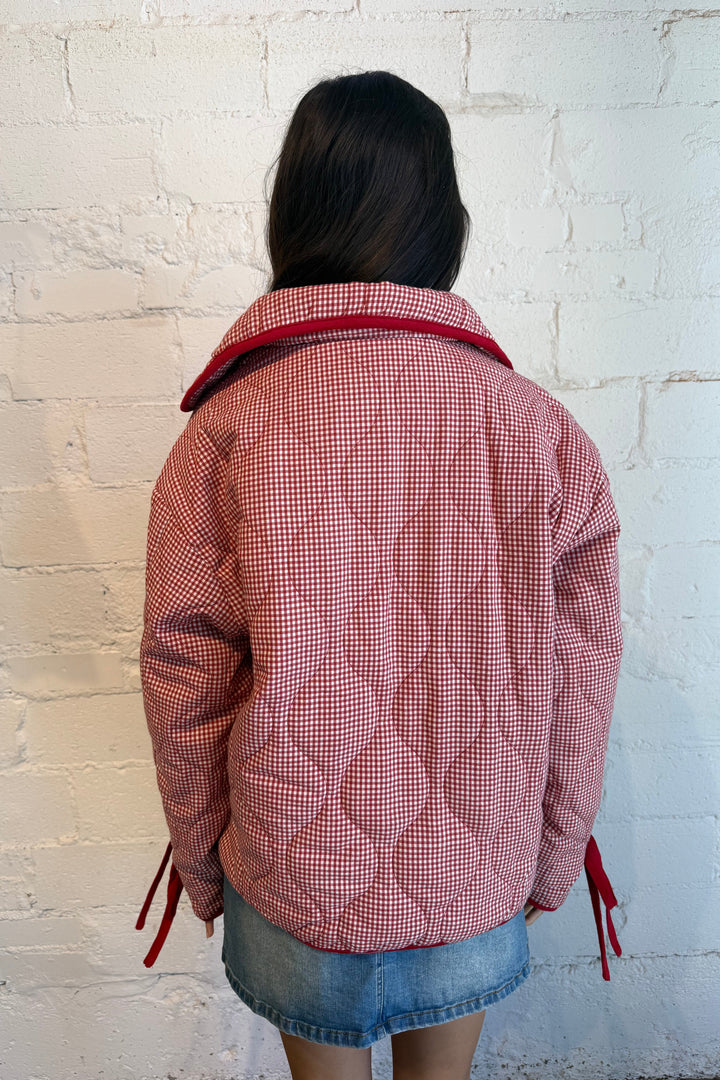 Red Gingham Jacket Back