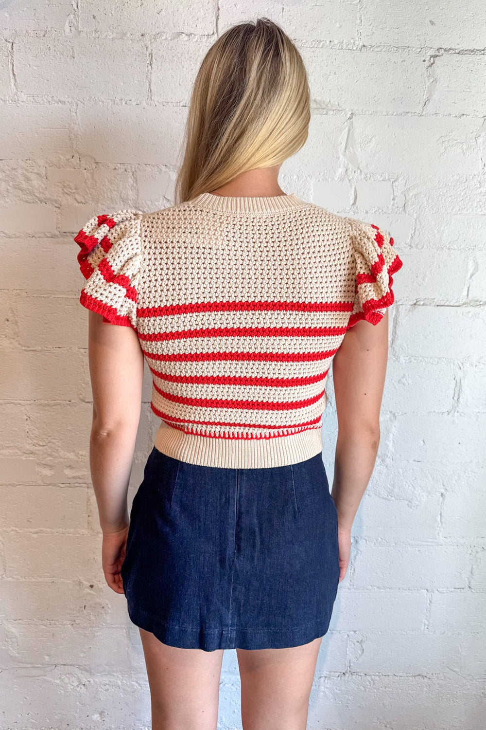 Red Hot Knit Sweater, Cropped Sweater, Striped Sweater, Fall Styles, Adeline Boutique, Dallas Boutique, Knit Tops