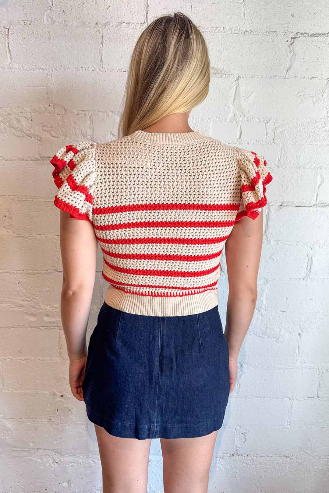 Red Hot Knit Sweater, Cropped Sweater, Striped Sweater, Fall Styles, Adeline Boutique, Dallas Boutique, Knit Tops