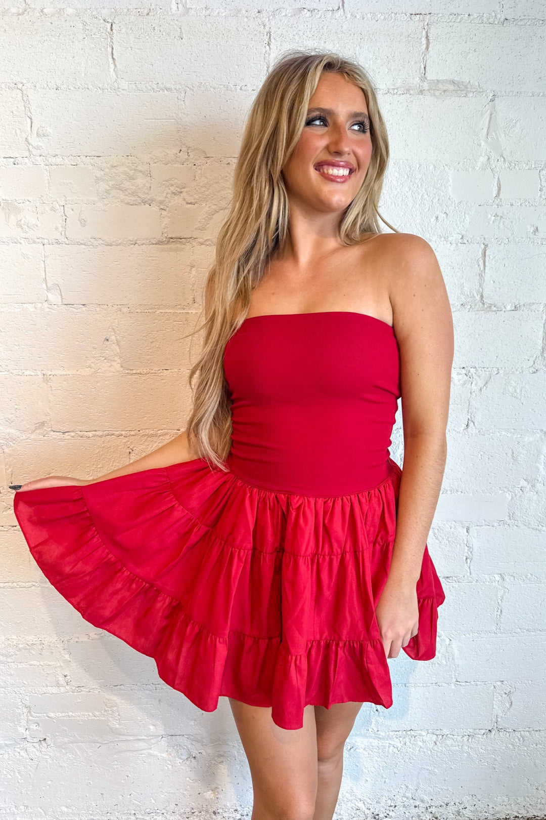Red Poppy Delaney Mini Dress, Mini Dress, Game Day, Summer Dresses, Adeline Boutique, Dallas Boutique, Boutique Dresses