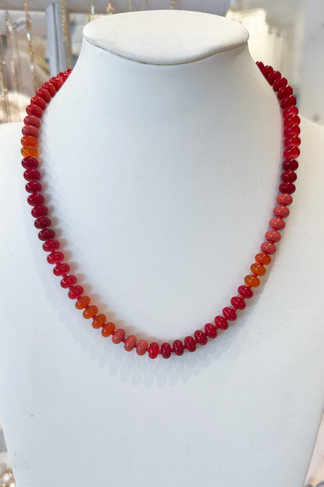 Red Stone Necklace, adeline boutique, dallas boutique, boutique