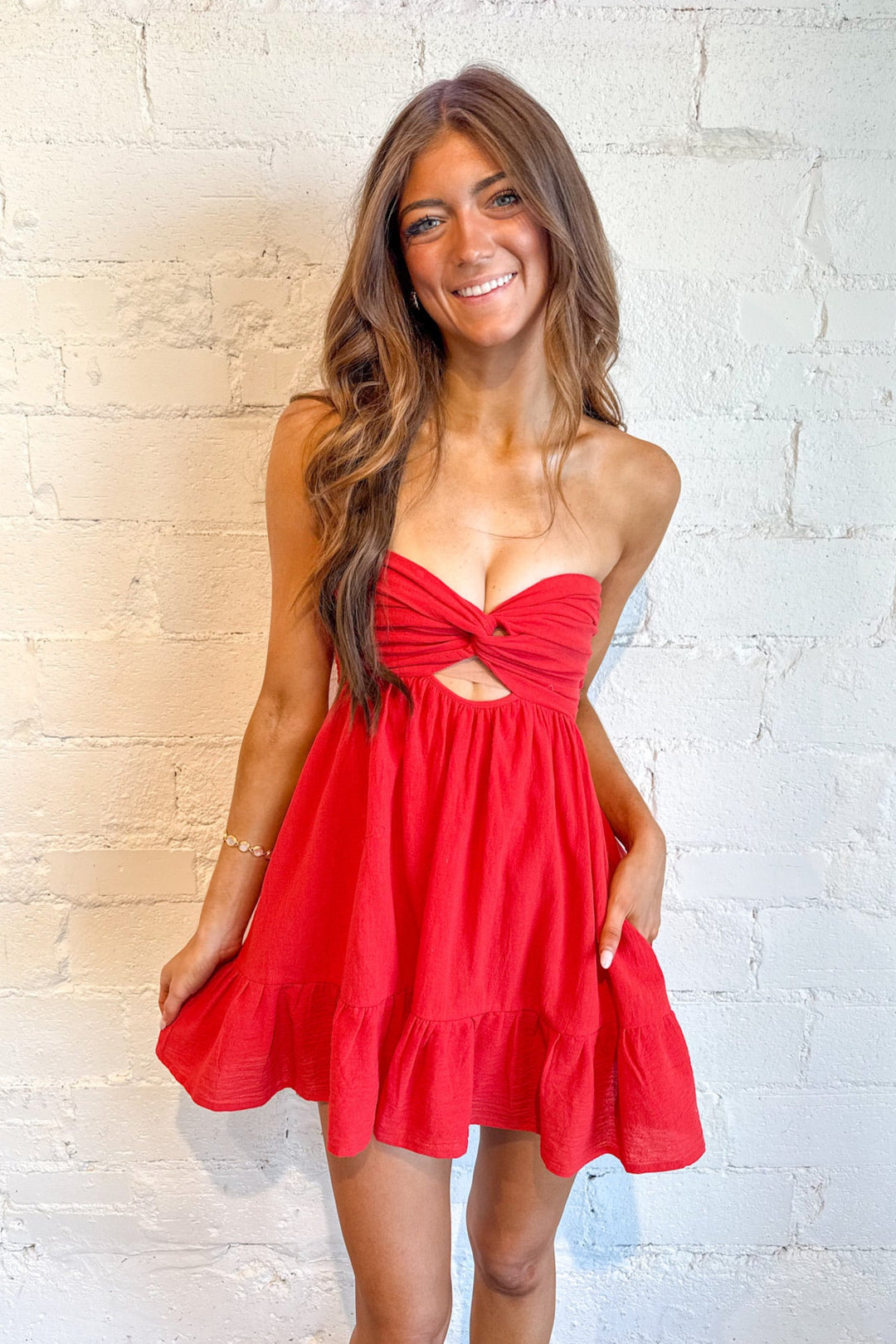Summer Nights Romper Dress, Mini Dress, Strapless Dress, 4th of July Styles, Adeline Boutique, Dallas Boutique, Summer Dresses