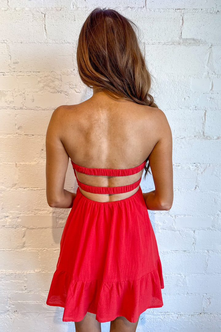Summer Nights Romper Dress, Mini Dress, Strapless Dress, 4th of July Styles, Adeline Boutique, Dallas Boutique, Summer Dresses