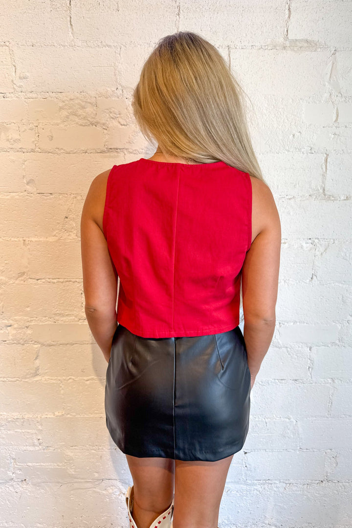 Tied & True Top, Tie Front Top, 4th of July, Summer Tops, Adeline Boutique, Dallas Boutique, Boutiques 