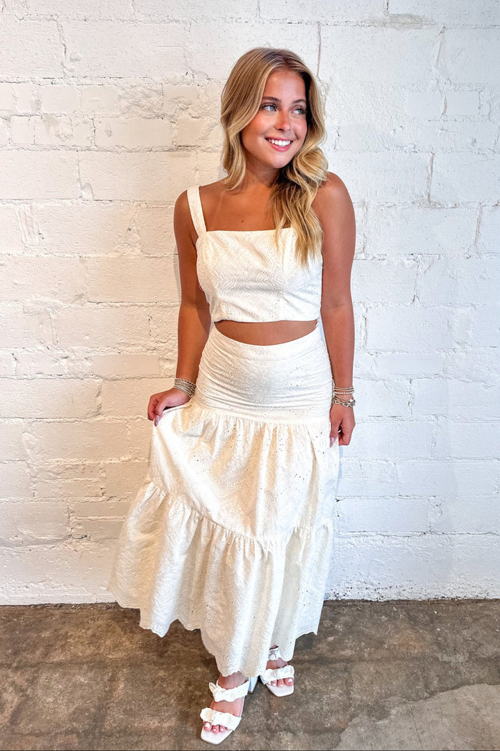 Sandy Shores Midi Skirt, Two Piece Set, Matching Set, Sets, Summer Styles, Vacation Styles, Vacation Set, Adeline Boutique, Dallas Boutique, Boutiques, Maxi Skirt, Skirts 