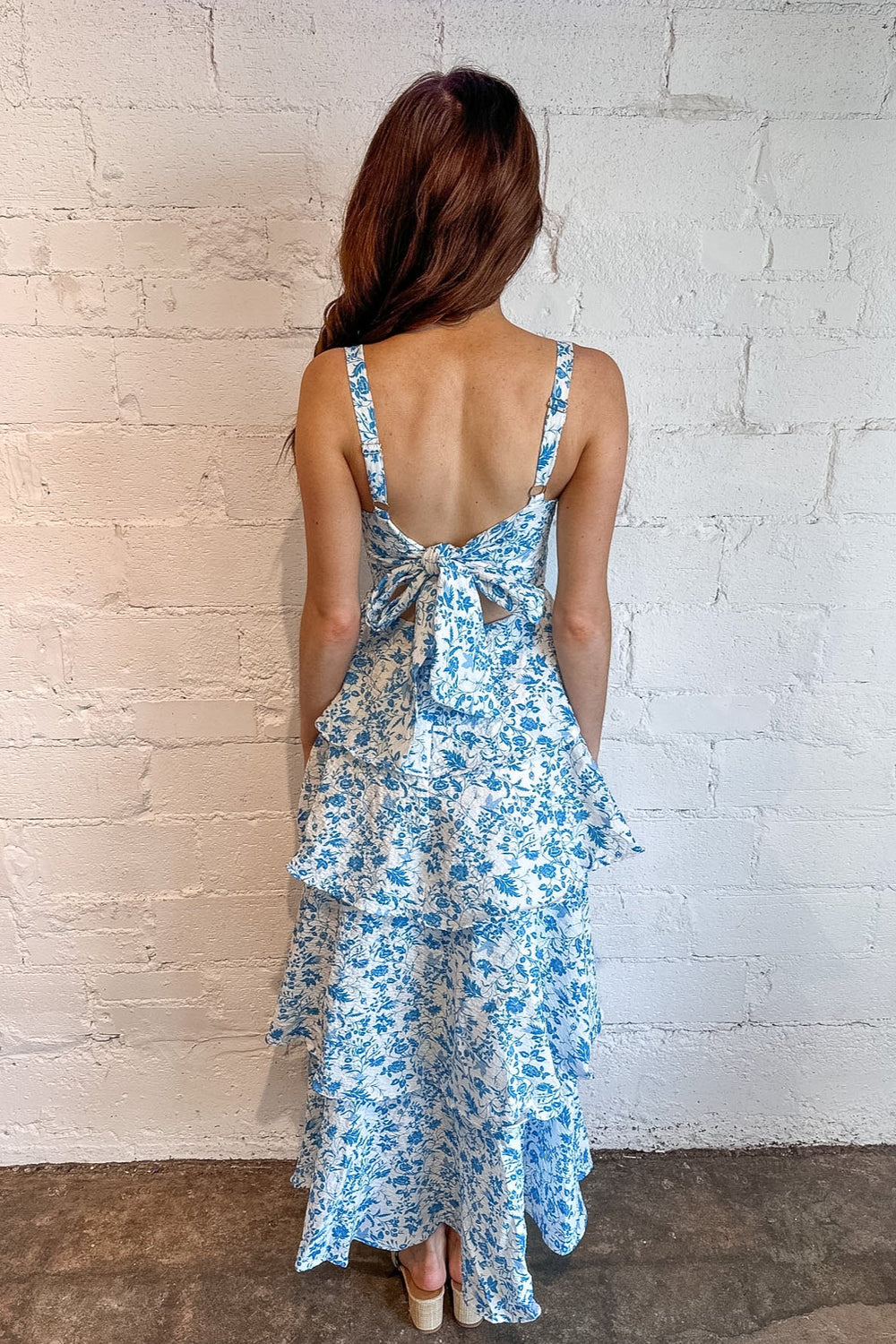 Santorini Breeze Floral Maxi Dress, Maxi Dress, Adeline Boutique, Dallas Boutique, Boutique Dresses, Summer Styles, Wedding Guest Dress, Ruffle Dress