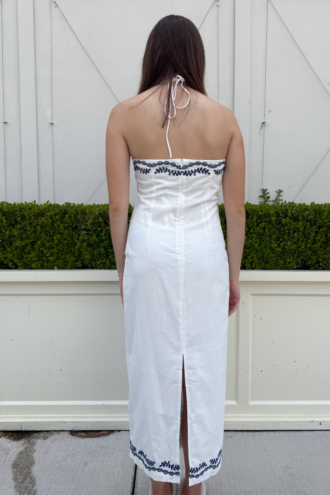 Santorini Summer Maxi Dress Back, adeline boutique, dallas boutique, boutique