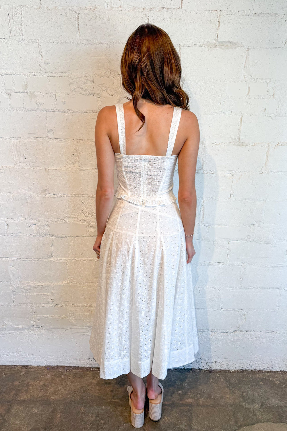 Sayla Skirt, White Skirt, Two Piece Sets, Spring and Summer Styles, Sets, Bottoms, Skirt, Maxi Skirt, Adeline Boutique, Dallas Boutique